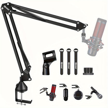 RODD AK-35 Premium Alloy Microphone Boom Arm - Desk Stand with XLR Connector for Blue Yeti, Snowball iCE, QuadCast & Elgato.