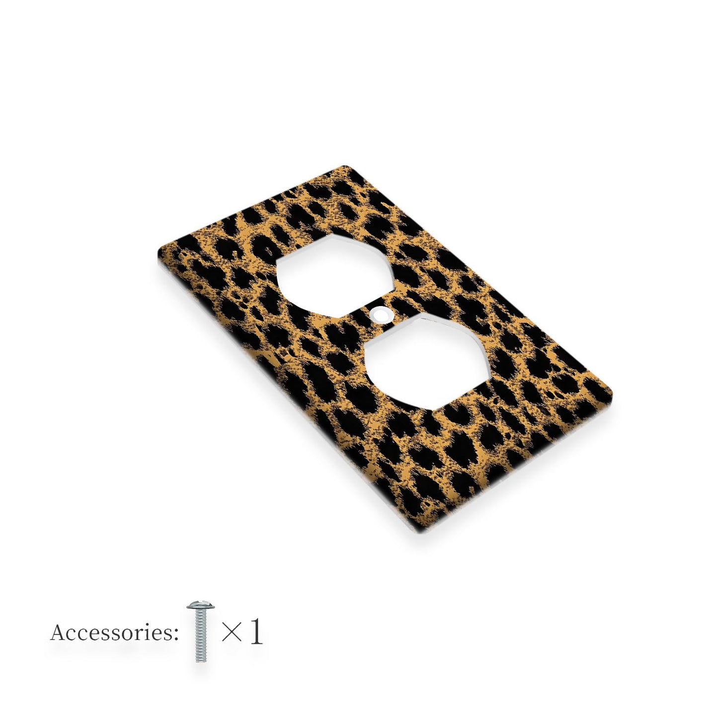 Leopard Print Unbreakable Thermoplastic Light Switch Cover for Indoor/Outdoor Use - Ideal for Bedroom, Kitchen, Bathroom Decor