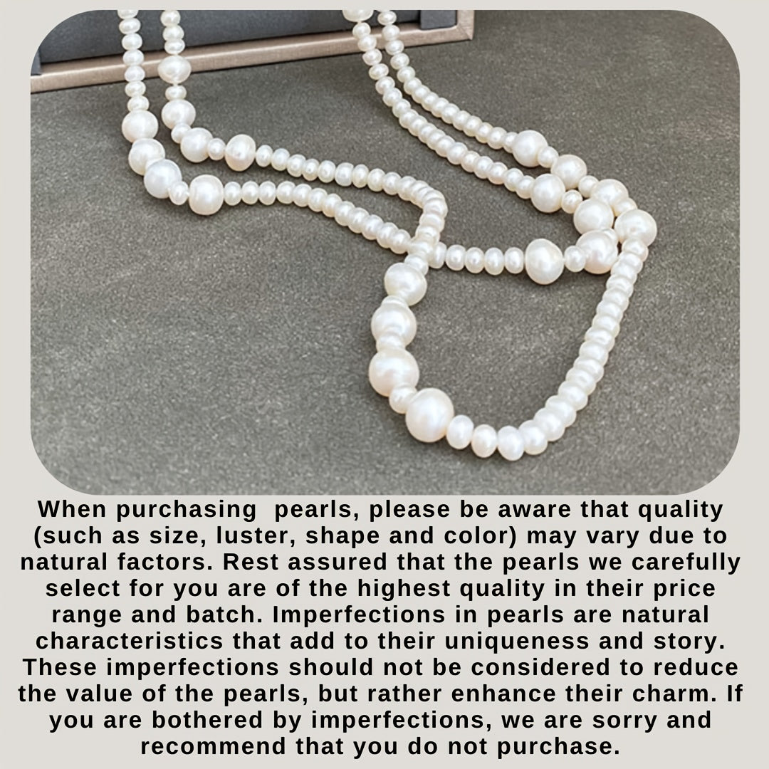 Indulgent 1.6m Freshwater Pearl Sweater Necklace - Elegant Vintage-Inspired Style, Multiple Layer Options, Ideal for Special Occasions, Gifting, and Daily Sophistication