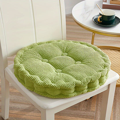 Soft and thick Tatami seat cushion for office, bedroom, and dining chair - round dandelion corduroy cushion for home decor.