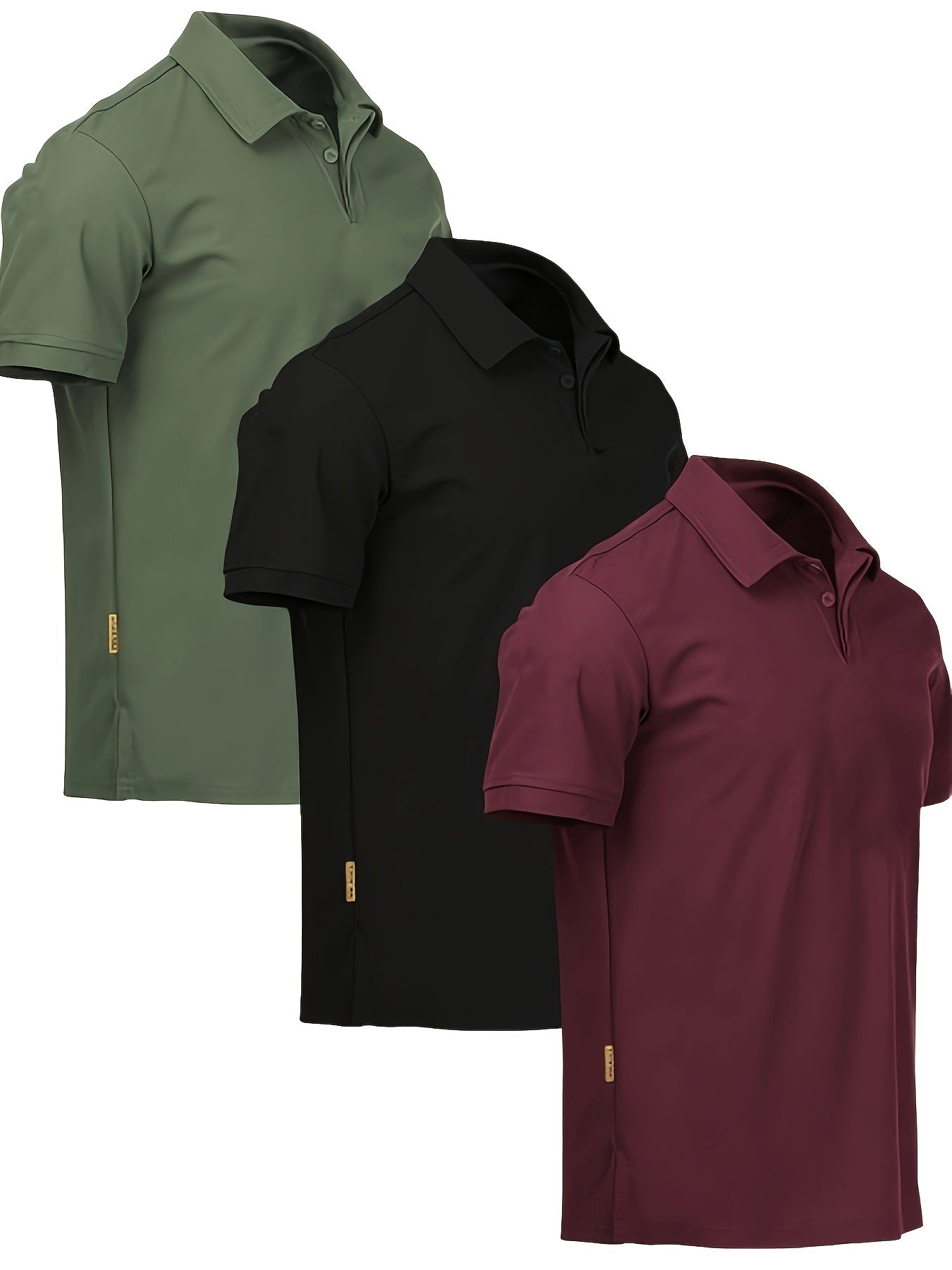 Three-piece set of men's casual sports business shirts.