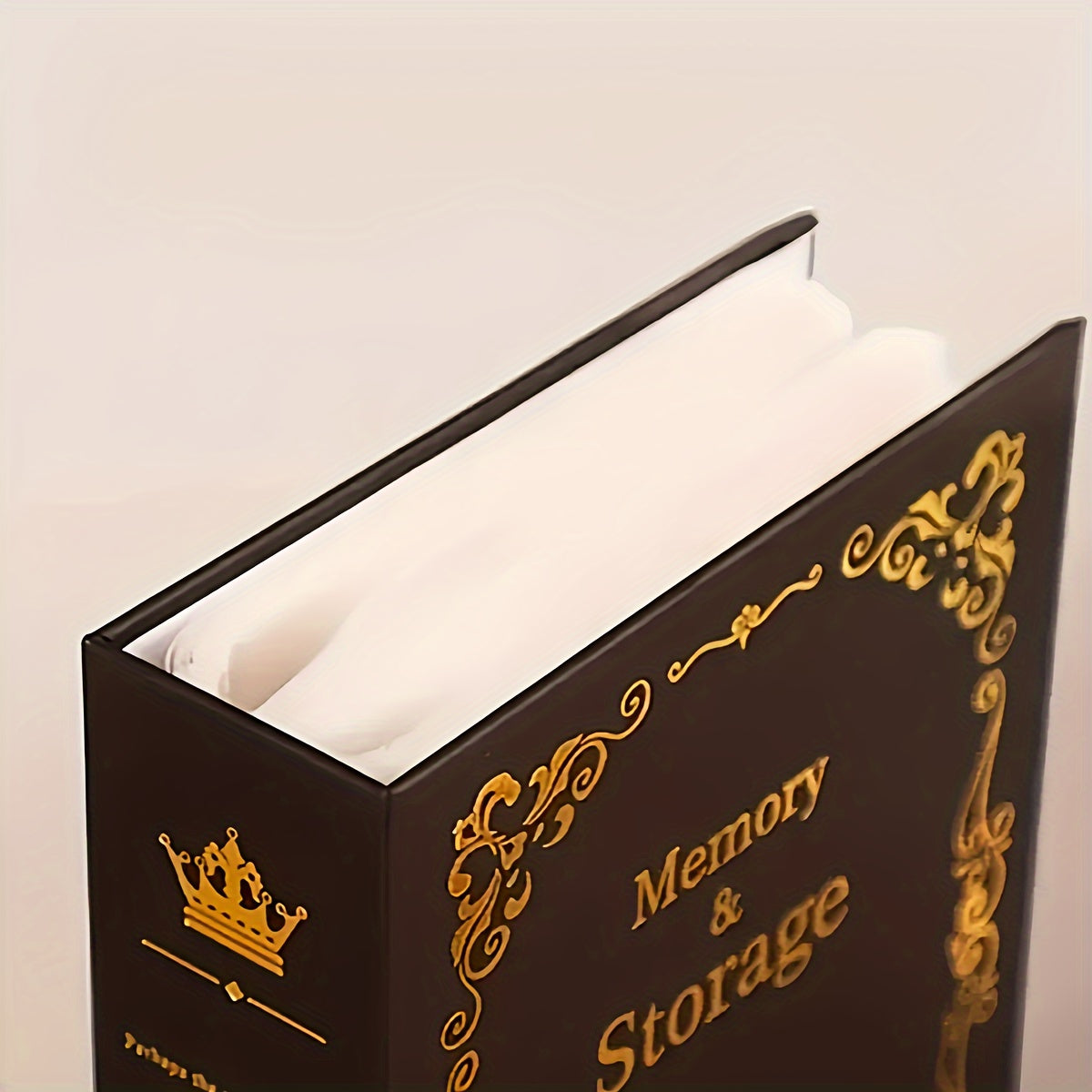 Large Capacity Photo Collection Book with Ancient-proof Design, 2 Grids Per Page, Holds Up to 100 4D 15.24 cm Photos, Includes Art Box for Storing Clips, Exquisite Photo Album