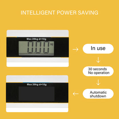 The smart scale has 3 modes and a tare function, with a curved platform and ruler suitable for infants, newborns, puppies, cats, and toddlers up to 44 pounds (20 kg).