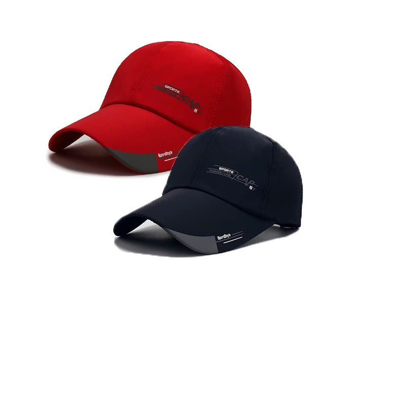 Set of two stylish men's baseball caps with unique details, perfect for gifting.