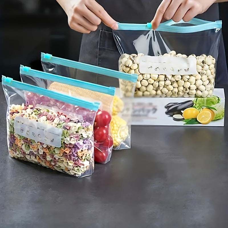 45 pieces of reusable food storage bags with slide lock - leakproof and odor-resistant freezer bags for storing fruits, vegetables, and grains. Ideal for organizing your home kitchen.