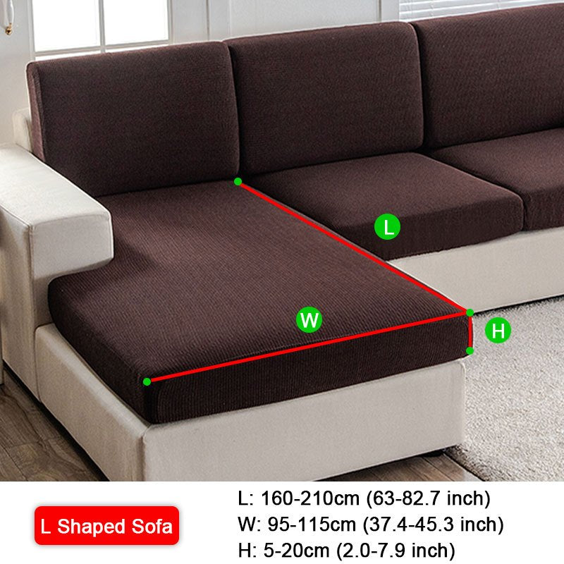 Waterproof Jacquard Sofa Slipcover protects furniture with elastic cover. Polyester material enhances home decor.