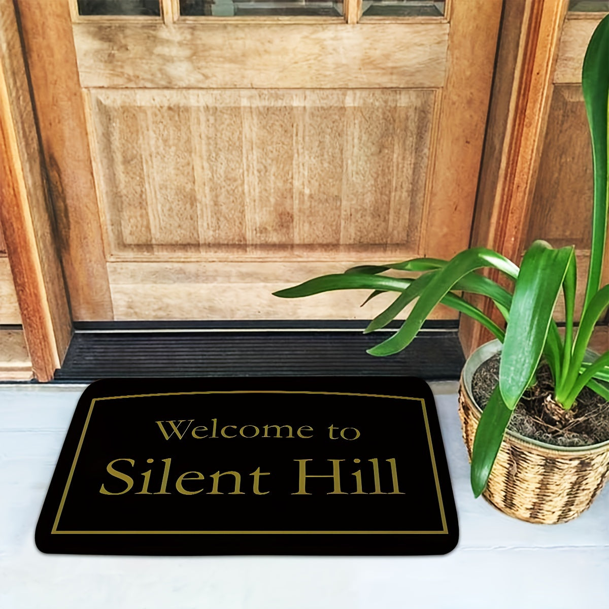 Experience the serenity of Silent Hill with our Soft Fleece Non-Slip Bath Mat - Choose from a variety of sizes