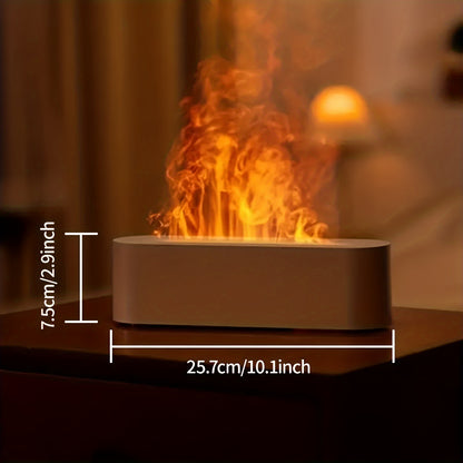 Симулирующий увлажнитель с цветным светом, бак на 150 мл, питание от USB, 3D эффект огня, идеально подходит для дома или офиса, управление кнопкой, охватывает 10-20 м2, 3 режима скорости, режим атомизации.