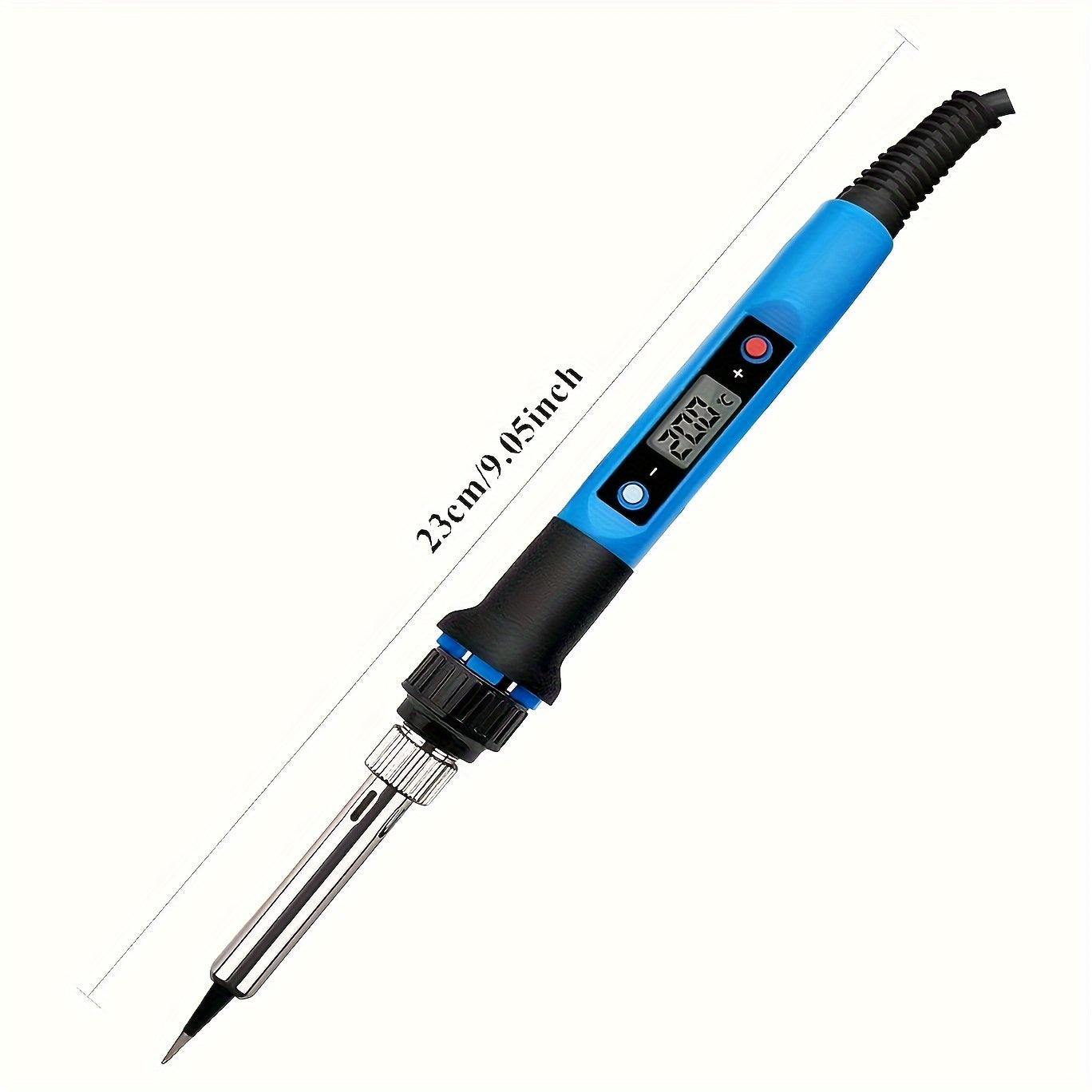 80W electric soldering iron set with LED display, adjustable temperature, EU plug, ideal for DIY projects, includes solder wire, precision tips, and soldering iron kit.