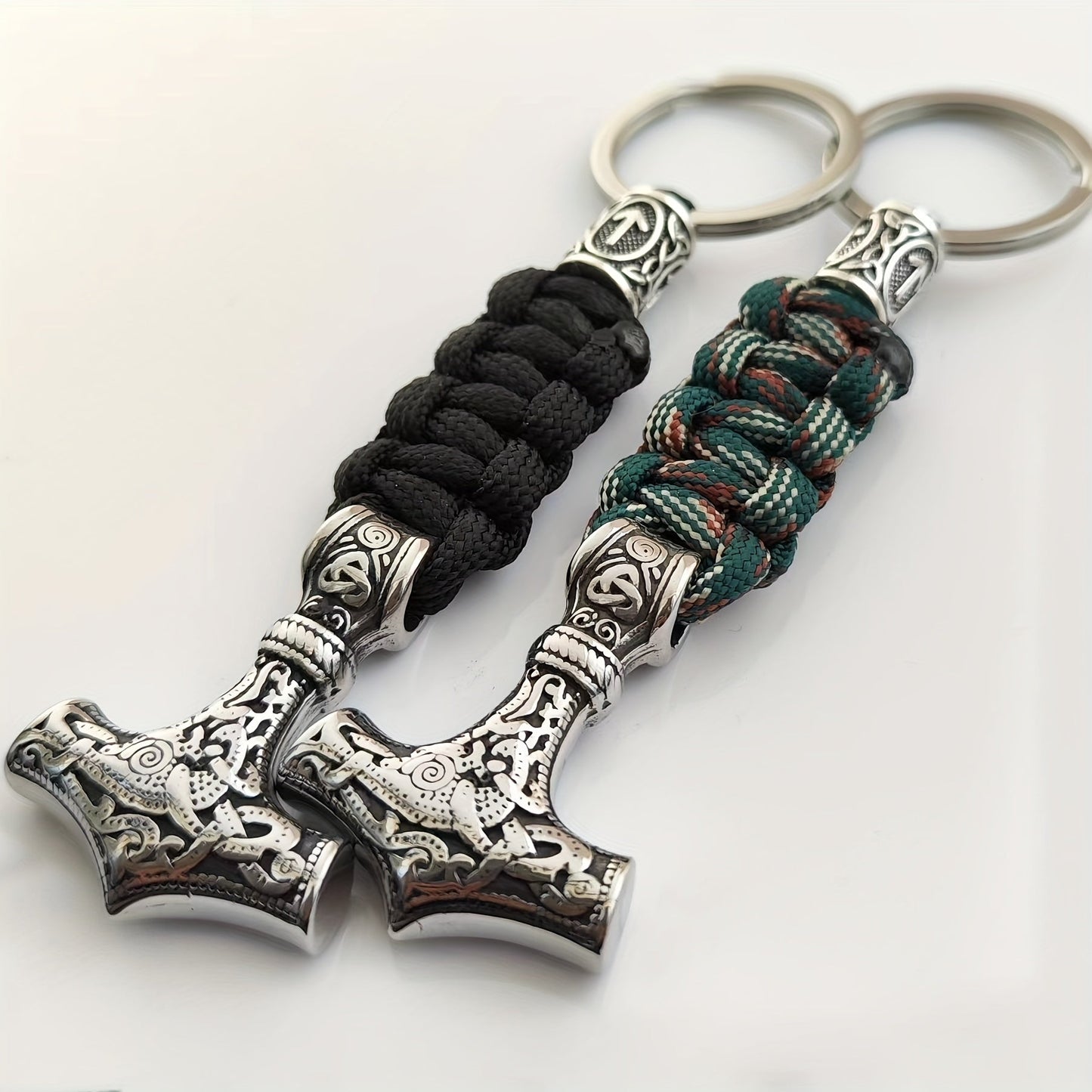 Handmade Viking Thor's Hammer Keychain, 1 piece