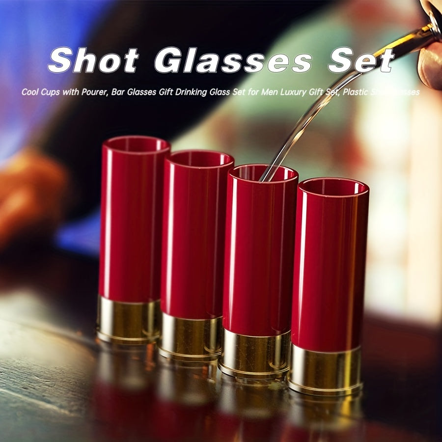 Funny bullet shaped cup - 1.5 oz shot glass for men, dad, grandpa, and husband - ideal for bars and parties.