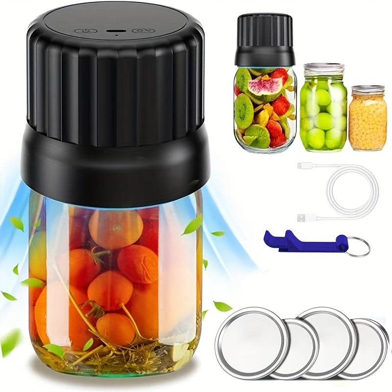 Sealer Set is an electric canning jars vacuum machine kit with an enhanced motor, designed for both wide mouth and regular mouth Mason lids. This versatile tool is perfect for sealing and storing food with a Food Saver, ensuring