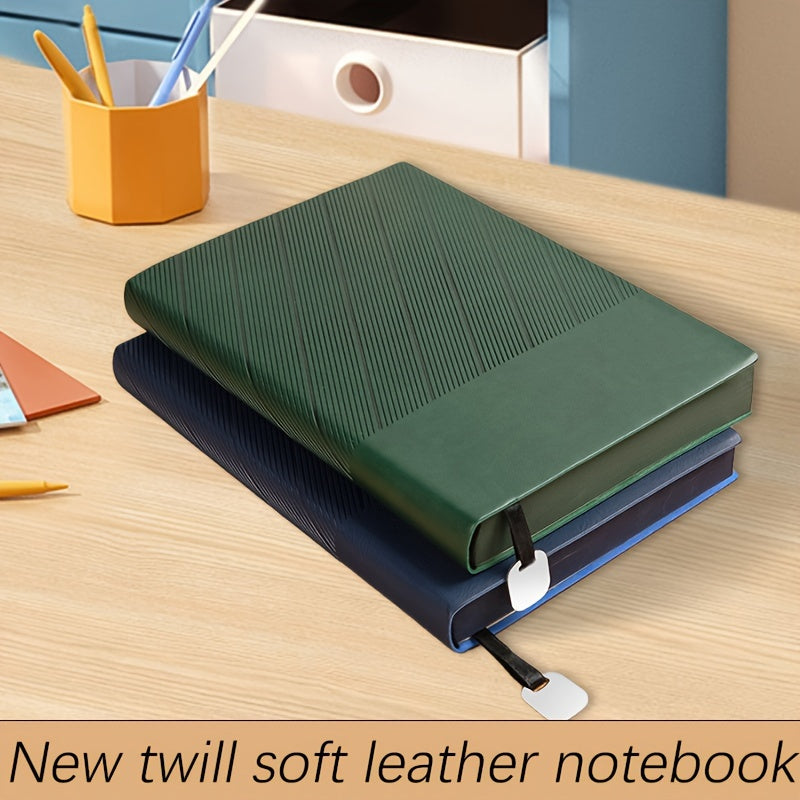 Thick faux leather A5 office notebook with pattern