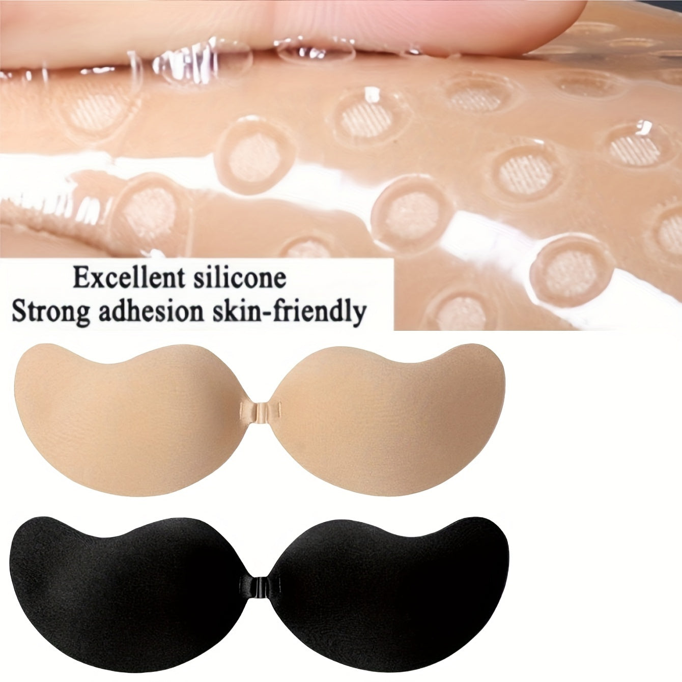 Silicone nipple covers for lift and hold, self-adhesive and invisible, perfect for lingerie and underwear.