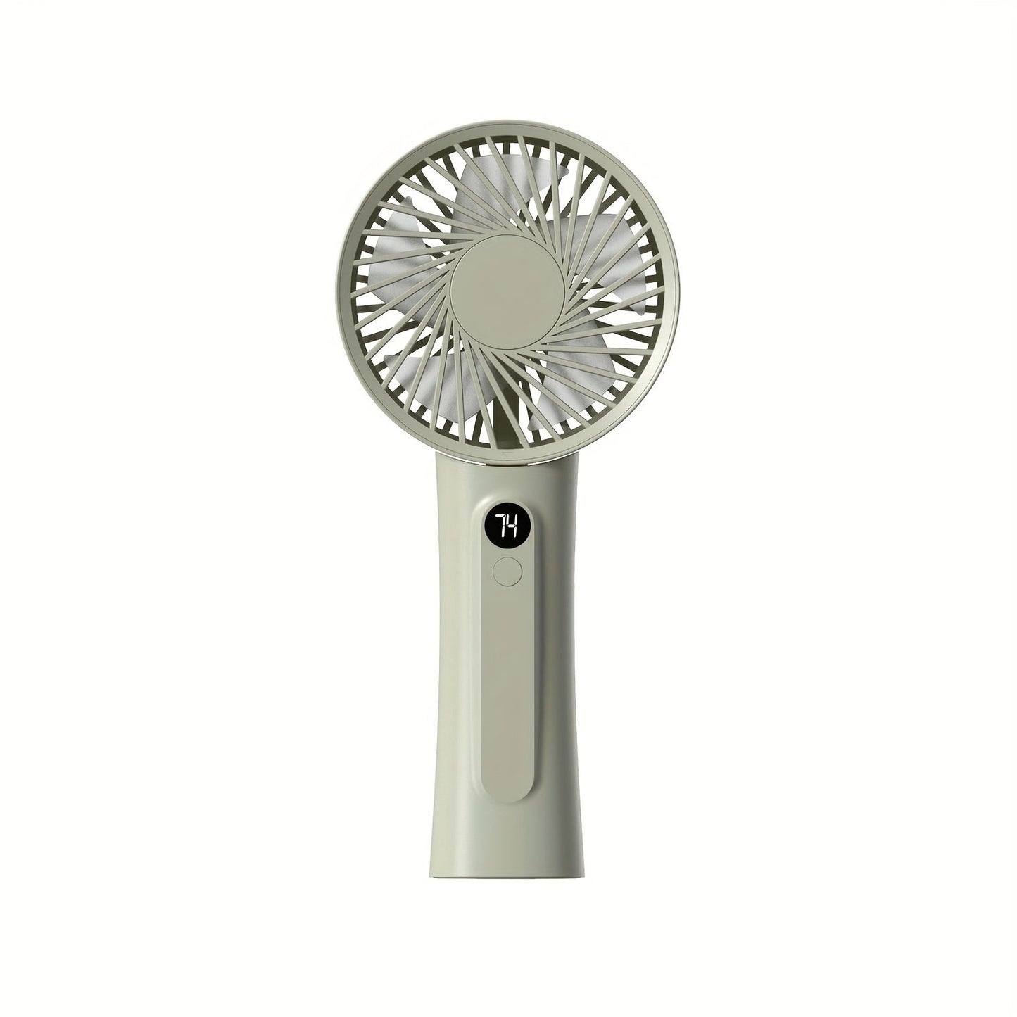 USB Rechargeable Portable Mini Fan with Smart Digital Display - Designed for Desk, Bedside, and Outdoor Use, Long-Lasting Battery, Strong Wind, Quiet Operation, Dual Stand/Handheld Design