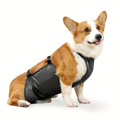 Waterproof and dirt-proof vest for medium to large breed dogs with breathable heat sink and comfortable design.