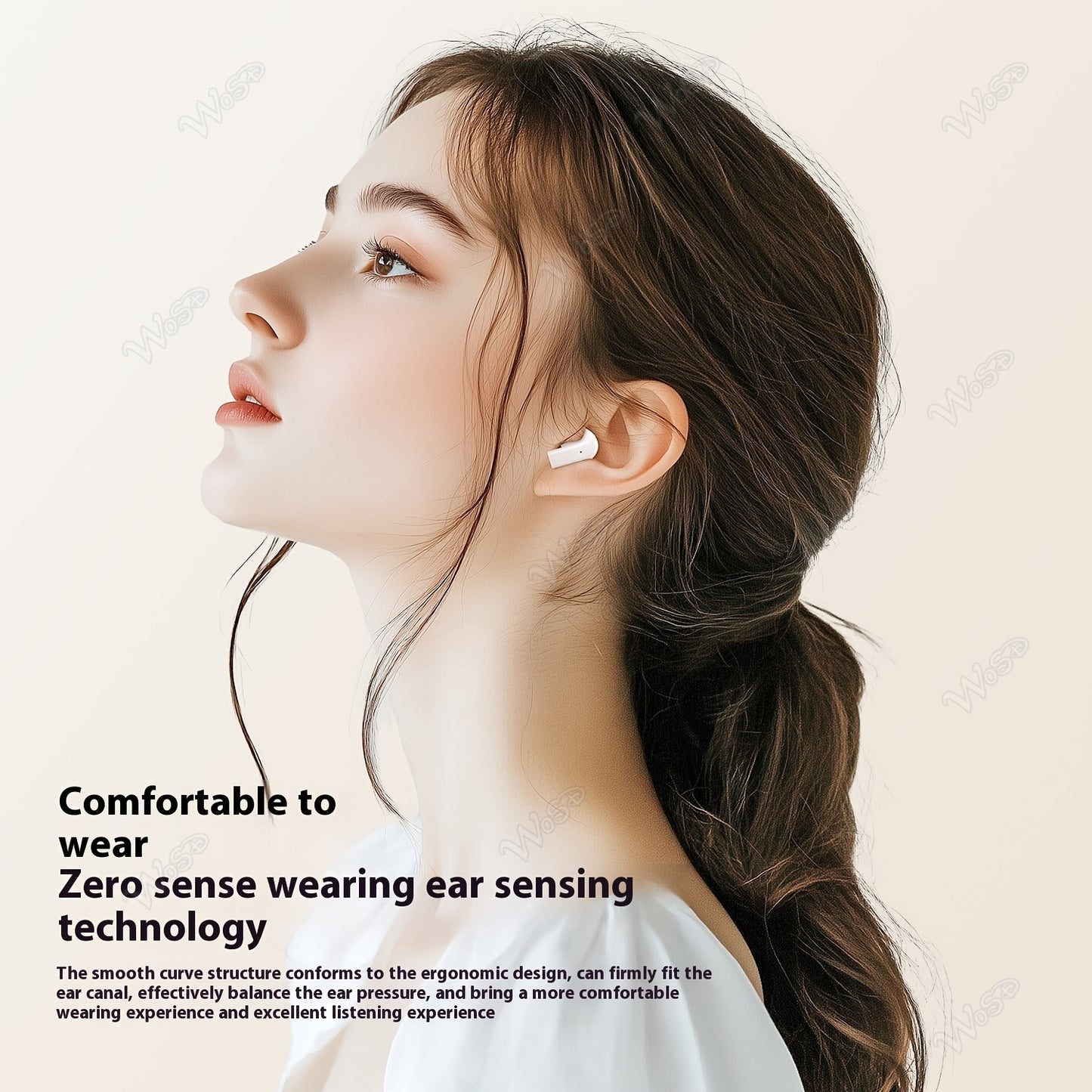 Wosd 2025 New TWS Wireless Earbuds offer unmatched convenience with ergonomic design for comfort and high-fidelity sound including Dolby Bass and ACC Stereo HD Calling. Ideal for Android