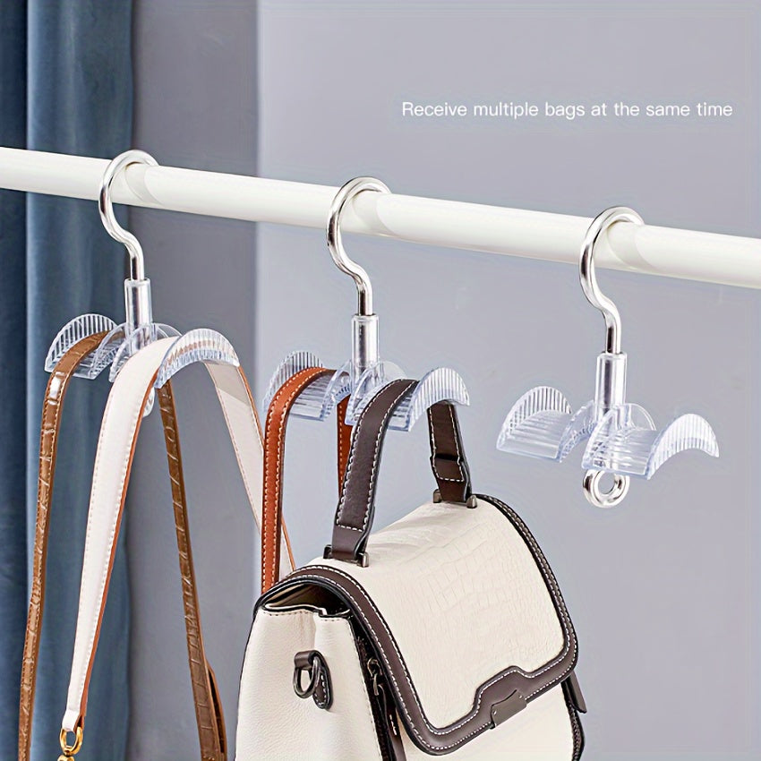 Sturdy Plastic Bag Hanger with 360° Rotation - Hook for Ties, Belts, Backpacks, and More, Resistant to Deformation