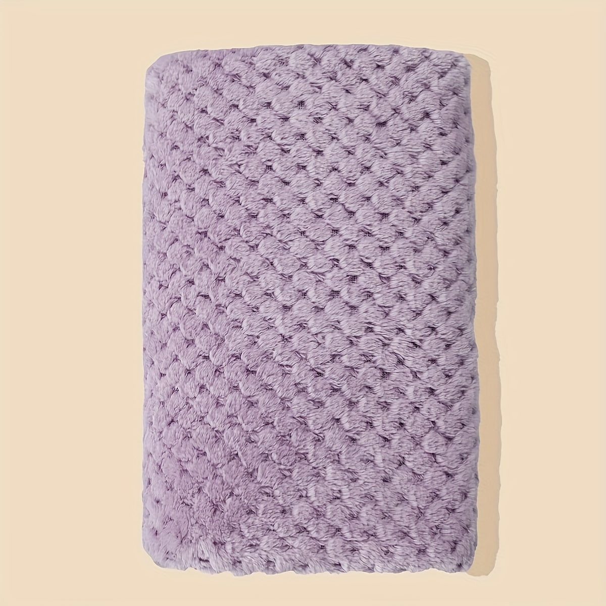 1 Piece Soft Polyester Comforter for Infants - Purple Coral Fleece Baby Swaddle Blanket