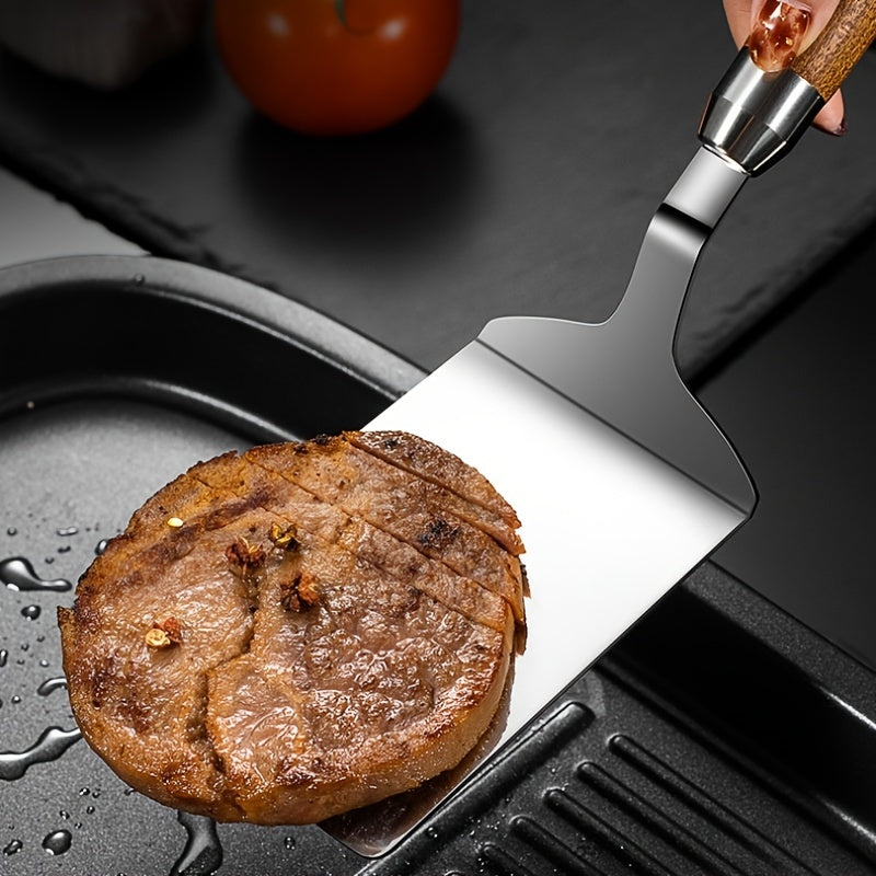 Stainless Steel Kitchen Spatula for Flipping Pancakes, Pizza, Steak, and More - Wide Blade for Easy Flipping and Grilling