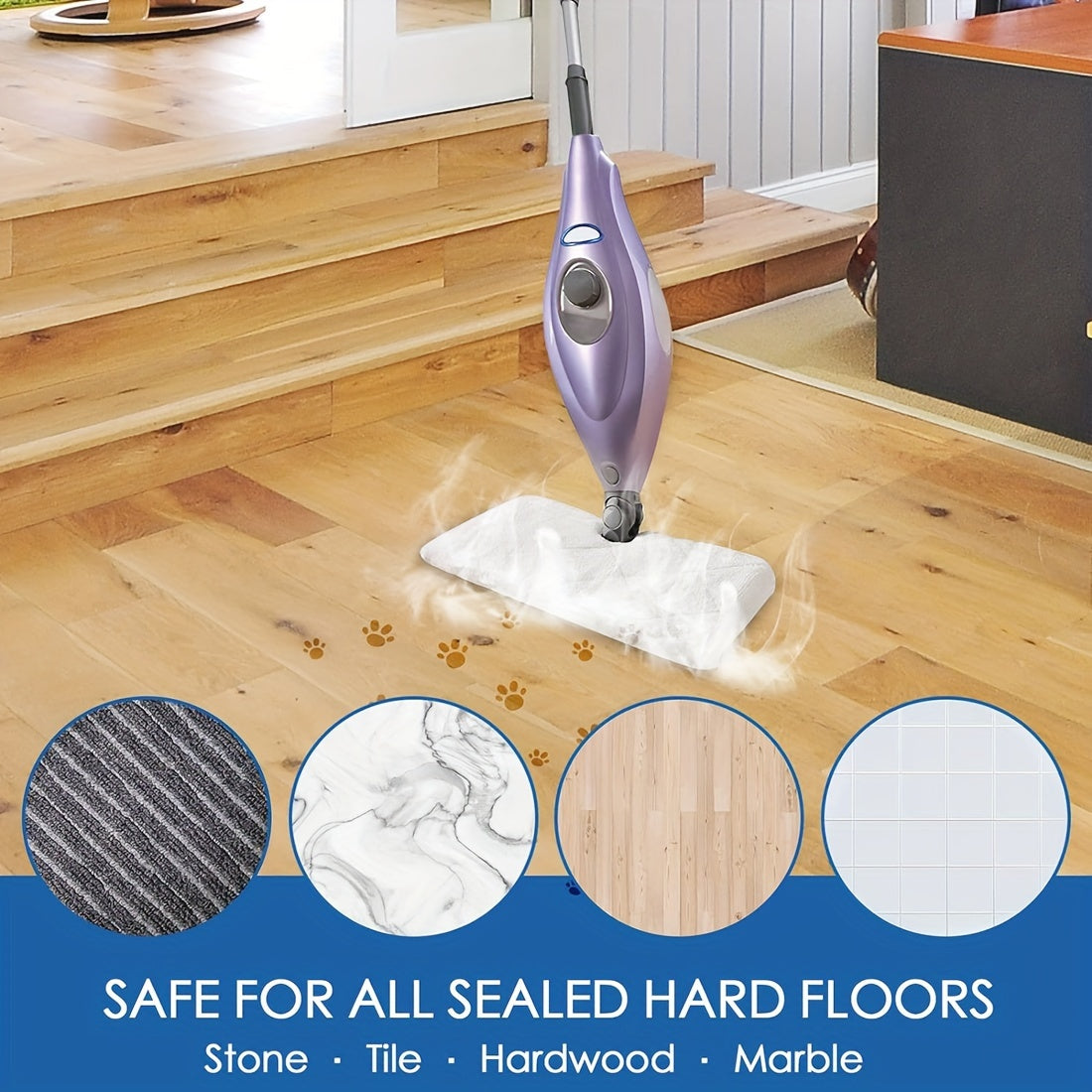 Replacement microfiber pad for the Shark Steam Pocket Mop, compatible with S3500 Series and other models.