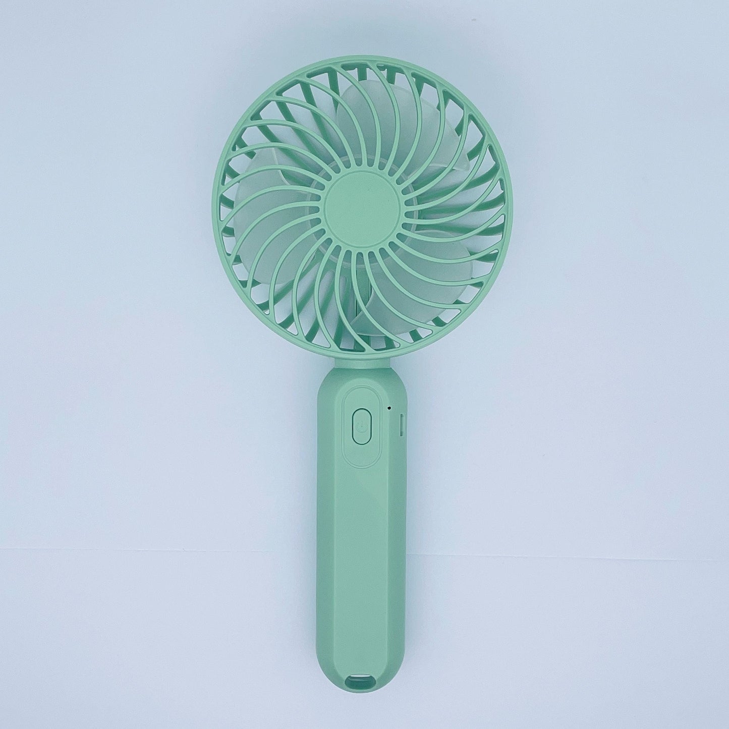 Mini USB Rechargeable Handheld Fan - The perfect portable cooling device for on-the-go use. With a height of 9.06 inches and a base diameter of 3.54 inches, this compact plastic fan is ideal for travel and outdoor activities.