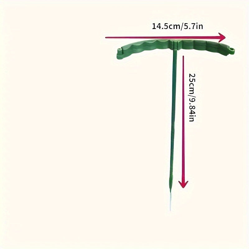 Adjustable plant support stake rings for climbing flowers and indoor plants, with fixed height capability.