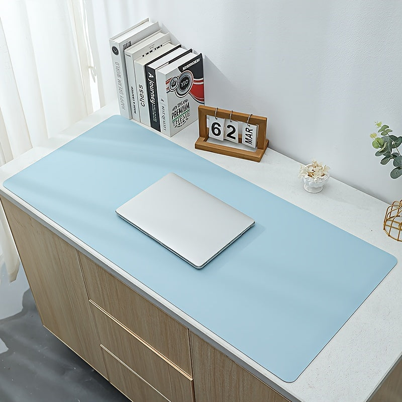 1 Non-slip PVC Faux Leather Desk Mat, Waterproof and Stain Resistant, Easy to Clean, Available in Multiple Colors for Office or Study Table.