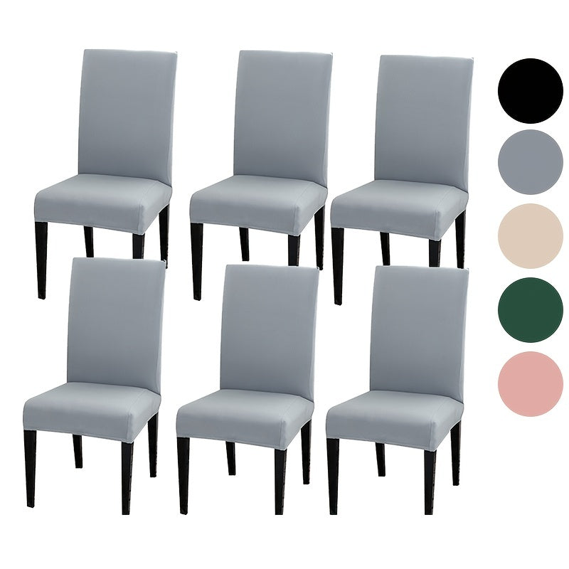 4/6 stretchable dining chair covers - removable, washable seat protector for easy cleaning and decorative style.