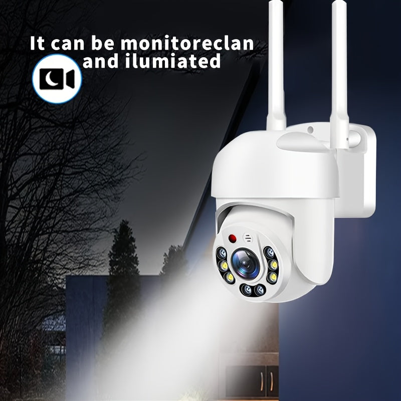 YIIYRY WiFi Security Camera offers 355° Pan/Tilt, Color Night Vision, 2-Way Audio, USB Powered, Smartphone Compatibility, SD Card Not Included.