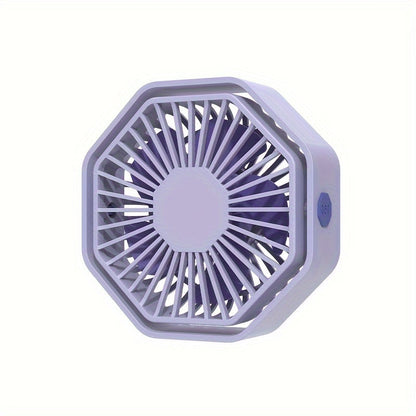 Introducing the innovative 2024 USB Hexagonal Fan that allows for customizable placement at various angles. This fan boasts powerful airflow, effortless manual rotation, three adjustable speeds, and a sleek portable design perfect for any desktop. With