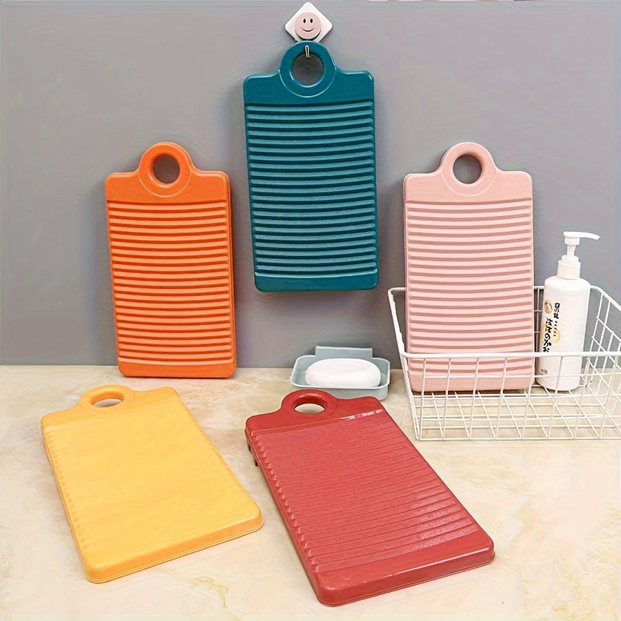 Portable Thick Washing Board for Home Use, Small Laundry Board Set of 2 - Mini Plastic Laundry Boards with Non-Slip Design for Hand Washing Clothes