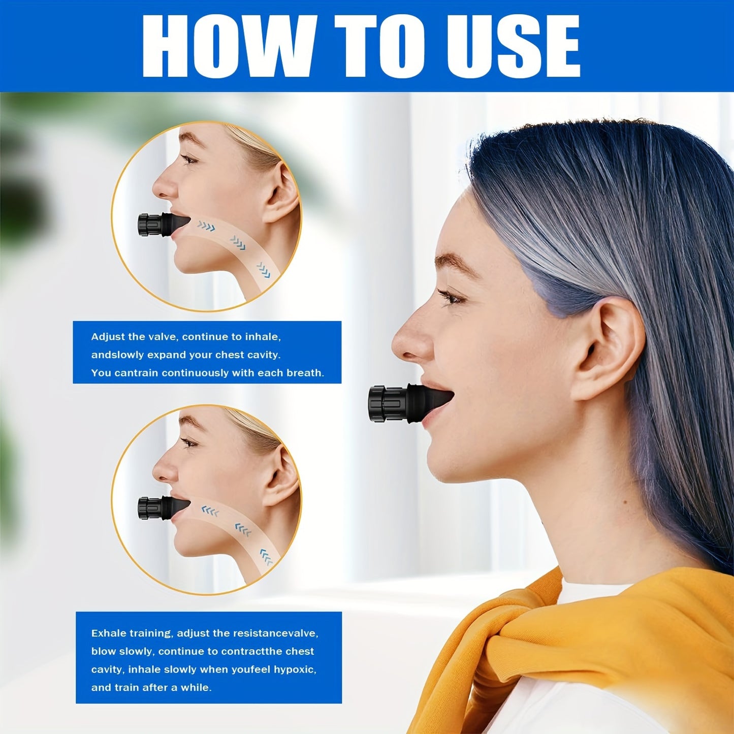 Adjustable Resistance Breathing Exerciser for Aerobic Fitness Training.