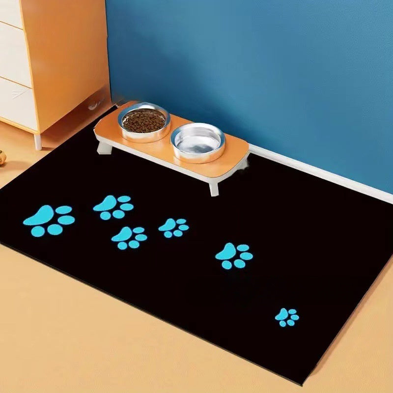 Waterproof pet feeding mat for cats and dogs that is easy to clean and scratch-resistant.