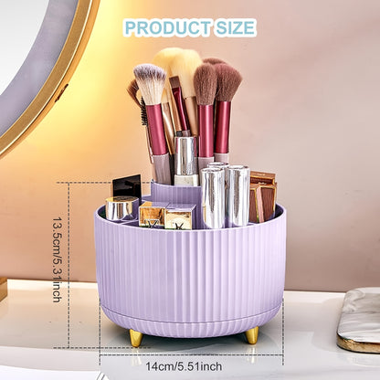 5-Slot Pencil Holder with Rotating Desk Organizer, Large Storage Capacity, available in 7 colors with Utility Hooks