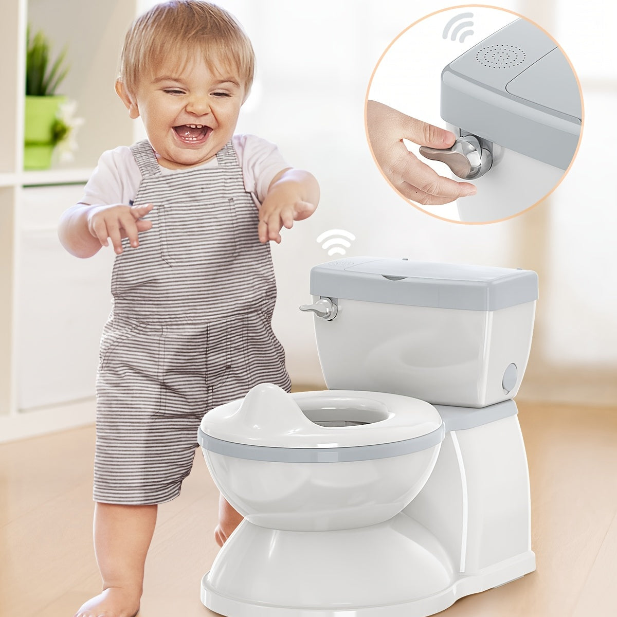 Get your little one ready for potty training with this toddler toilet seat! Suitable for both boys and girls, this training potty seat is designed to provide a real feel experience. It also features a convenient wipes storage for easy clean-up. Perfect