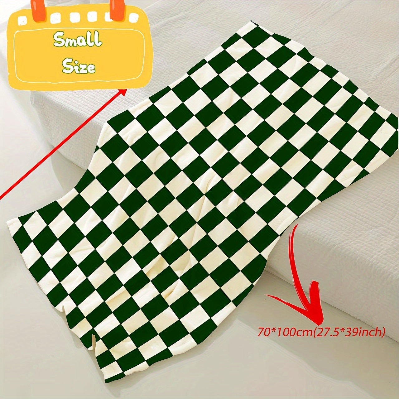 Digital print green and white buffalo check plaid fleece throw blanket, ultra-soft and warm cozy flannel fleece, reversible design perfect for all seasons. Can be used for sofa, bed, camping, indoor decor. Makes a great gift. Easy to clean in the washing