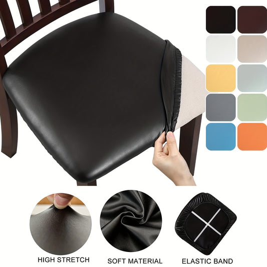 Waterproof PU leather seat cover for dining room chairs.