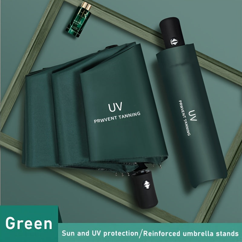 Durable auto-open compact umbrella for students, ideal for sun and rain protection.