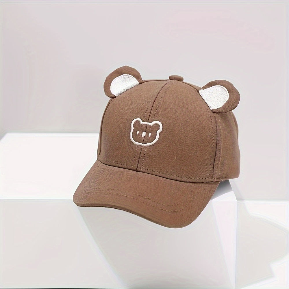 Little Bear Baseball Cap for boys and girls, perfect for summer beach outings.