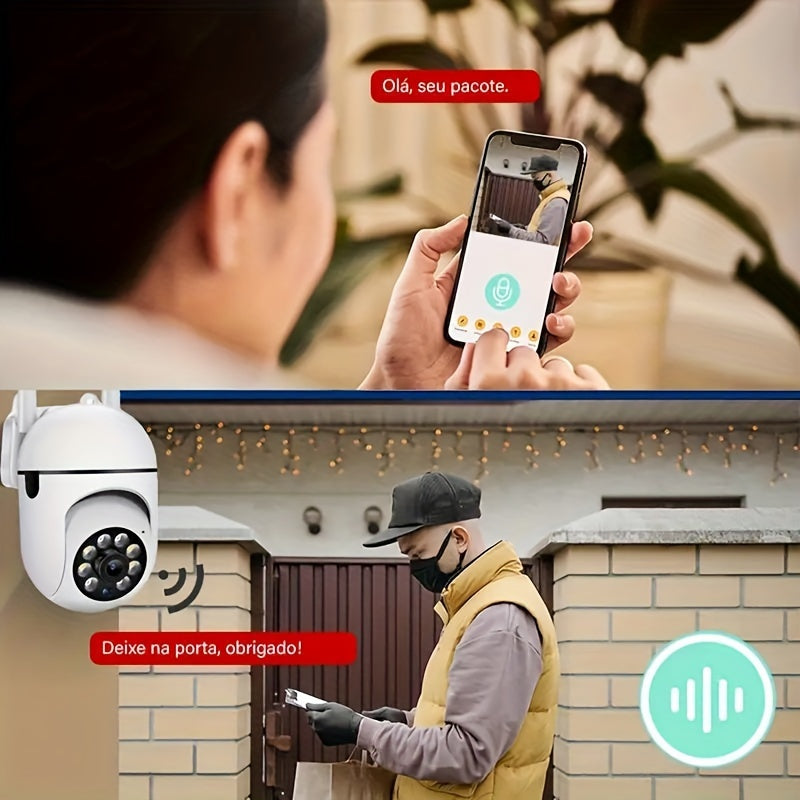 The WIFIAI Intelligent Human Tracking USB Camera offers HD wireless security with motion detection and alarm push. It also features video monitoring, remote control viewing, and pan tilt bidirectional audio. This outdoor camera is not waterproof, but is