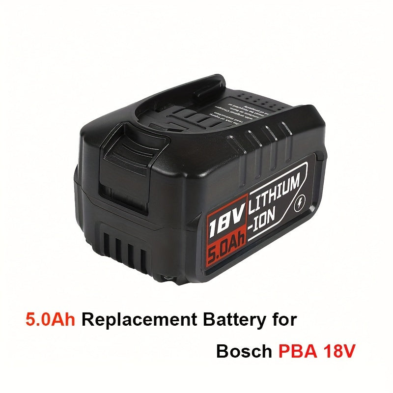 ACIGON 18V 5.0Ah Lithium-Ion Rechargeable Battery, compatible with Bosch Gloria 18V and Gardena 18V power tools. Ideal for home, dorm, gardening, and outdoor use. Made from durable PC/ABS