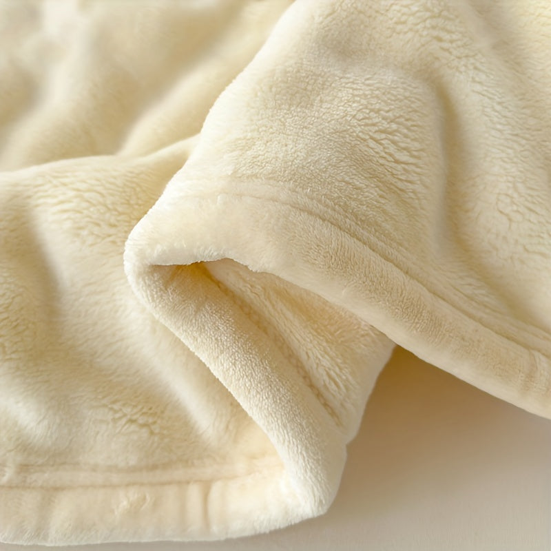 Stay cozy with our versatile 1 piece double-sided plush blanket, perfect for casual comfort. This soft, skin-friendly throw blanket is warm and inviting, making it ideal for all seasons. Great for home, office, camping, car rides, and travel, this