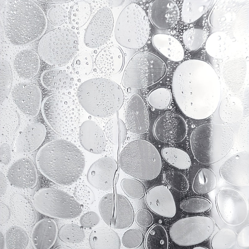 1pc 3D Pebble Pattern Shower Curtain, Water-Resistant Polyester Fabric, Easy to Clean, Ideal for any room, Space-Themed, Christmas Decor.