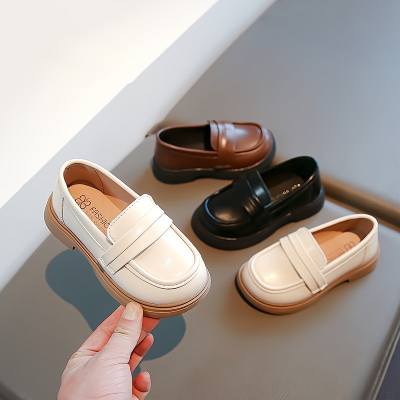 Boys' vintage slip-on loafers, light non-slip dress shoes for all seasons, perfect for wedding parties.