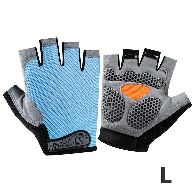 1 Pair of Ximax Half-Finger Fitness Gloves for Outdoor Sports, Non-Slip and Breathable