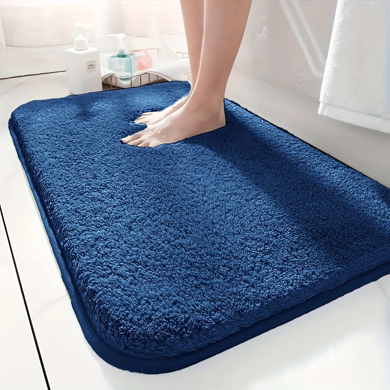 Luxurious Plush Bathroom Bath Mat: This soft and beautiful mat is designed for maximum comfort and absorption, with a non-slip thickened tri-layer material. It is washable and perfect for adding a touch of elegance to your bathroom décor. Also suitable