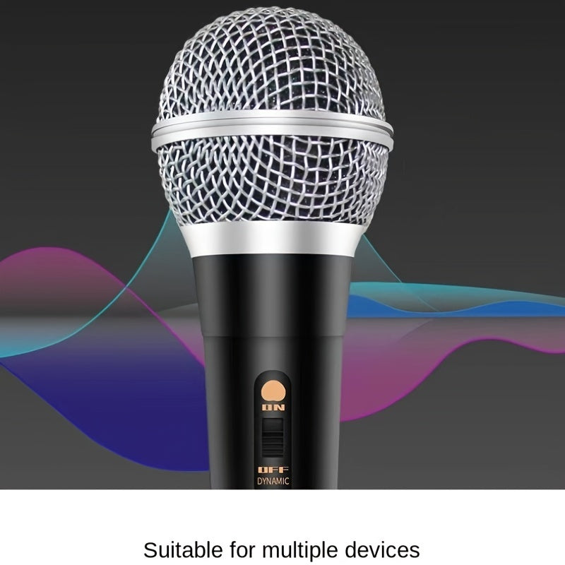 Dynamic microphone trolley for karaoke singing with wired handheld microphone