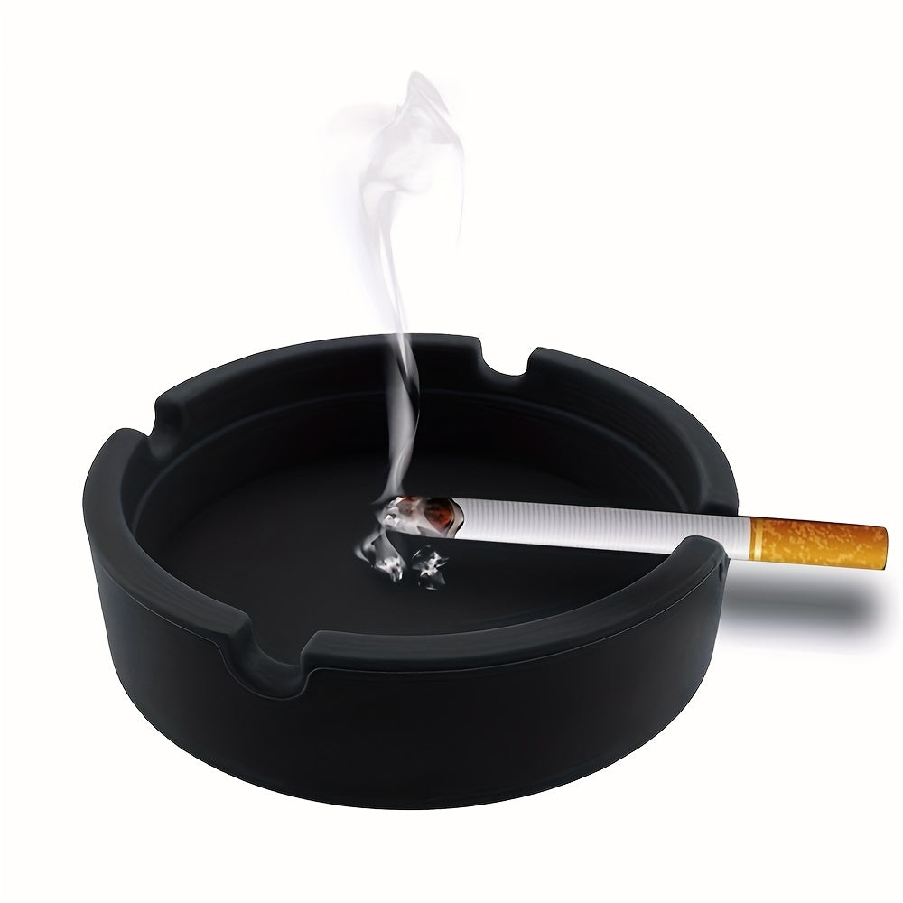 Silicone ashtray for indoor and outdoor use, perfect gift for men.