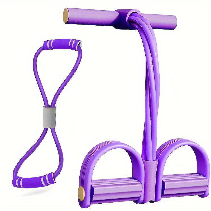 Resistance rope and pedal puller set suitable for sit-ups, fitness, and stretching.